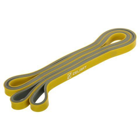 Резиновая петля для подтягиваний и фитнеса Zelart POWER LOOP FI-5439, 2&ndash;15 кг, желтая