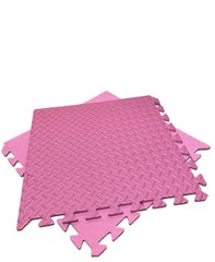 Покриття для дитячої кімнати 50 х 50 х 1 см, мат татамі ластівчин хвіст EVA, мати для дітей, колір рожевий, NEWDAY