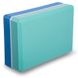 Блок для йоги двокольоровий - м'ятний синій, йога блоки пропси, FI-1713