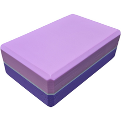 Блок для йоги двокольоровий - рожево/фіолетовий, йога блоки пропси, FI-1713