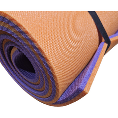 Уценка - 2 сорт, каремат для йоги и фитнеса 1800х600х12мм, Карпаты, двухслойный, оранжевый/фиолетовый