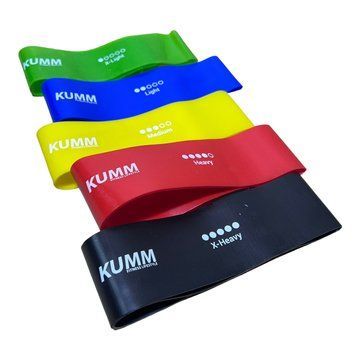 Эластичные фитнес резинки Kumm набор из 5шт для упражнения, фитнес ленты сопротивления