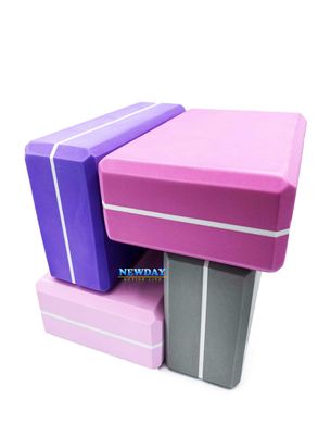 Блок для йоги двухцветный, йога блоки пропсы, FI-1714