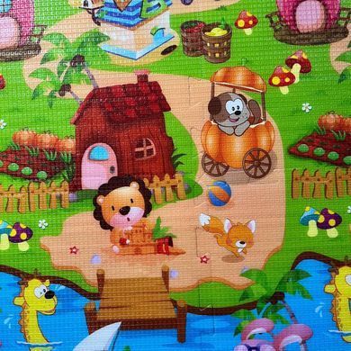 Теплый детский коврик - пазлы для игрового развития, площадь 2,2м&sup2;, 6 частей, размер 180х120х1,5см