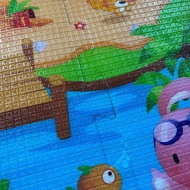 Теплый детский коврик - пазлы для игрового развития, площадь 2,2м&sup2;, 6 частей, размер 180х120х1,5см