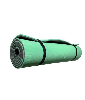 Каремат для йоги 1800×600×8мм, двухслойный зелено/серый