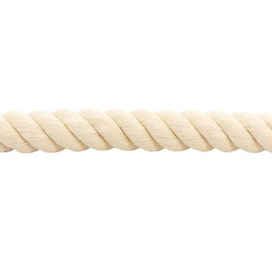 Канат для кроссфита и перетягивания белый, хлопок, длина 10м толщина 3см, R-4053