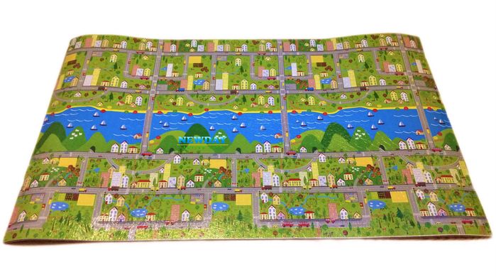 Дитячий килимок 2000×1200×11мм, «Паркове містечко», теплоізоляційний, розвиваючий ігровий килимок., NEWDAY