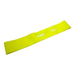 Еластична фітнес стрічка "Kumm" жовта 600*50*0,7мм (Medium), опір 7-9 кг стрічки для вправи
