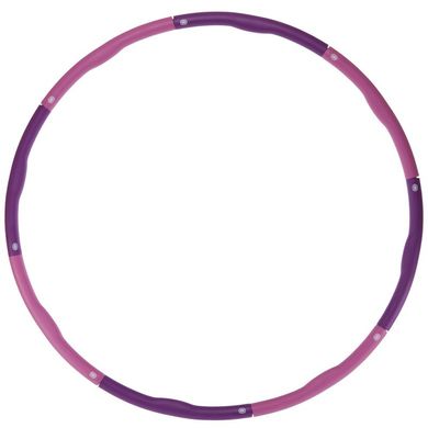 Обруч масажний 90см, Хула Хуп 8 секцій фіолетовий-рожевий, SL-3012