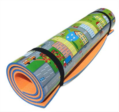 Дитячий килимок 1200×600×11 мм, «Паряче містечко», теплоізоляційний, розвивальний, ігровий килимок., NEWDAY