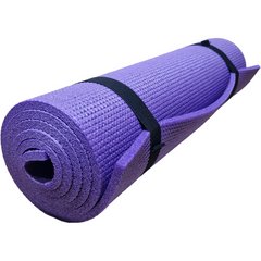 Коврик каремат для йоги и фитнеса 1500×500×8мм, "Аэробика", однослойный, фиолетовый