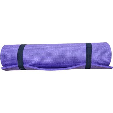 Килимок каремат для йоги та фітнесу 1500×500×8 мм, "Аеробіка", одношаровий, фіолетовий