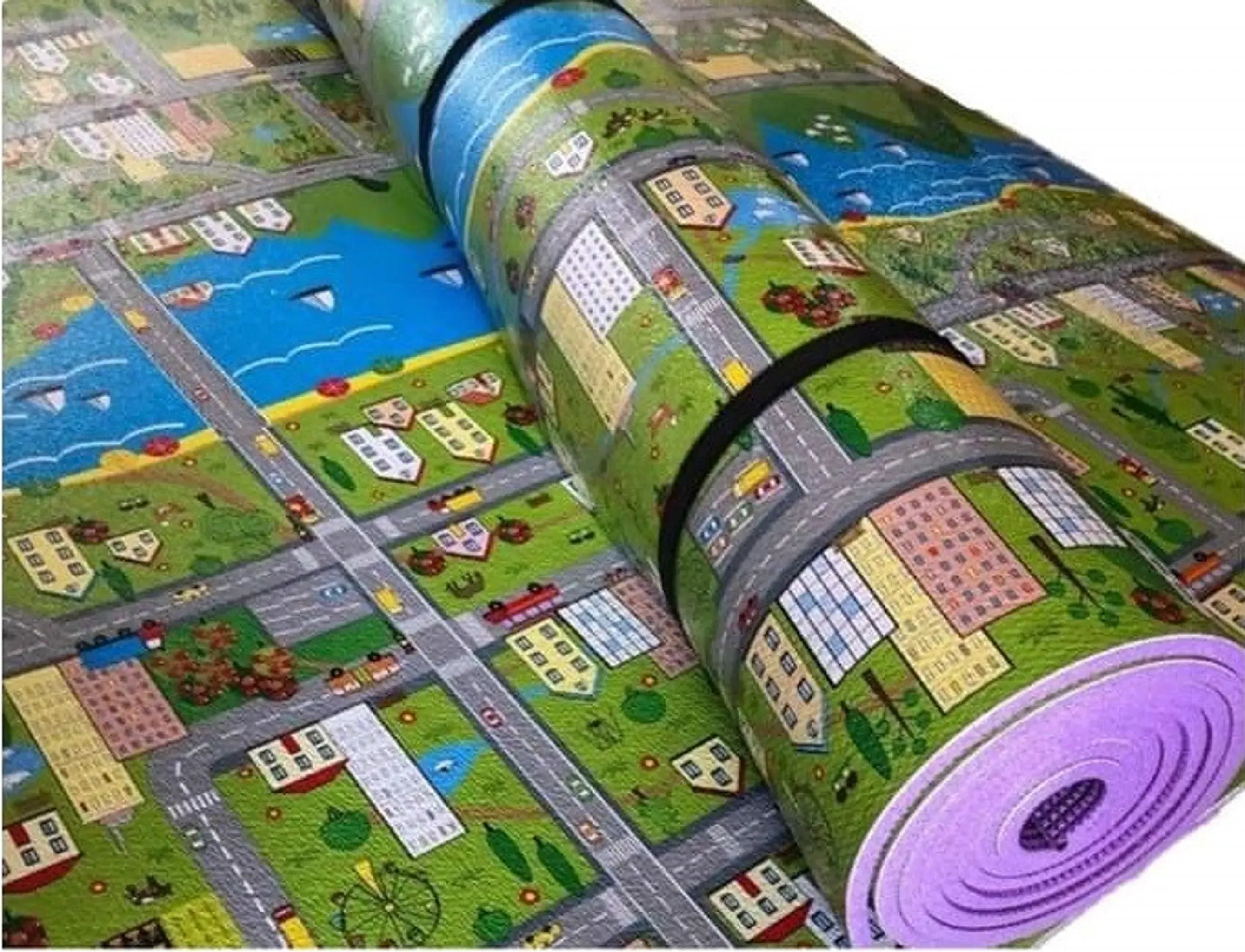 Дитячий теплий 3D килимок, розвиваючий 5000 0 «Паркове містечко» на підлогу для повзання ігровий килимок — купити з доставкою по Україні