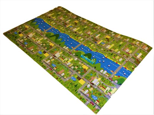 Дитячий килимок 3000×1200×8 мм, Паркове містечко, теплоізоляційний, розвивальний, ігровий килимок., NEWDAY