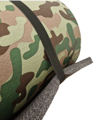 Килимок каремат армійський 1800х600х16мм MultiCam тришаровий камуфляжний мультикам зі стяжками