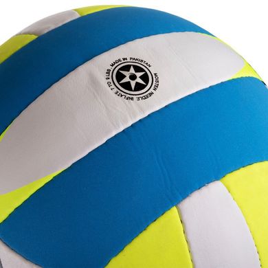М'яч волейбольний №5, LEGEND, LG2125, PU, жовтий-синій-білий, Пакистан
