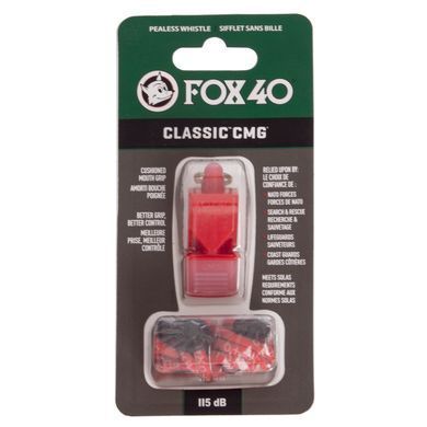 Свисток судейский пластиковый FOX40 Classic CMG, Красный
