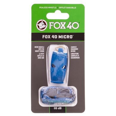 Свисток суддівський FOX40 MICRO без кульки зі шнурком, пластиковий, 110 дБ, FOX40
