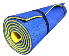 Туристичний килимок каремат в похід двошаровий 1800х600х8мм, синій/жовтий, NEWDAY