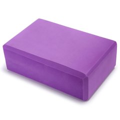 Блок для йоги та фітнесу опорний 225х150х75мм Фіолетовий, NEWDAY
