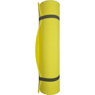 Уценка - 2 сорт, каремат для йоги и фитнеса 1800×600×8мм, "Комфорт", однослойный, Украина, желтый цвет