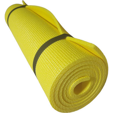 Каремат для йоги и фитнеса 1800×600×8мм, "Комфорт", однослойный, Украина, желтый цвет