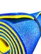 Туристический коврик каремат в поход двухслойный 1800х600х8мм, синий/желтый