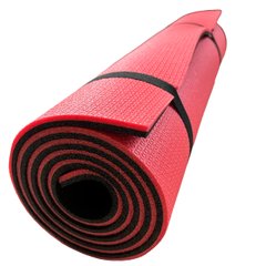 Каремат для йоги и фитенса 1800×600×10мм, “Fitness premium”, двухслойный, Турция, цвет - красный/черный