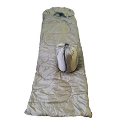 Теплый спальный мешок флисовый, Хаки, армейский для военных, флис подкладка