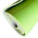 Якісний килимок для йоги та фітнесу нековзний 1830×610×6мм, tpe-tc, салатовий/сірий