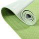 Качественный коврик для йоги и фитнеса нескользящий 1830×610×6мм, tpe-tc, салатовый/серый