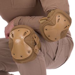 Защита тактическая наколенники и налокотники для защиты локтевых и коленных суставов хаки, TY-7495