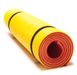 Коврик каремат для йоги и фитнеса 1800×600×8мм, двухслойный, розовый/желтый