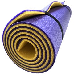 Каремат туристичний двошаровий килимок 1800х600х10мм, фіолетовий/жовтий, Туреччина