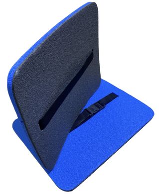 Килимок – сидіння каремат 400х300х15 мм, синьо/сіра, велика товста вологостійка тепла туристична сидіння, NEWDAY