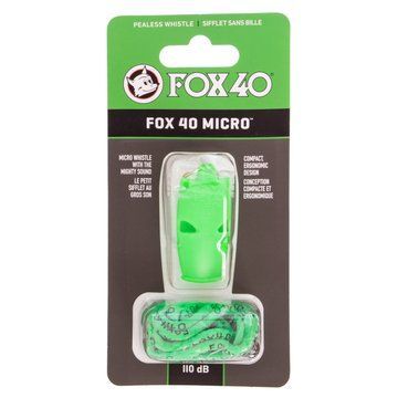 Свисток судейский FOX40 MICRO SAFETY 9513 салатовый, пластиковый, со шнурком 110 дБ