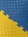 Мат - татамі ластівчин хвіст 1000х1000х30мм, EVA, жовто - блакитний