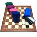 Игра в шашки классические, набор фигур (шашки) в пластиковой коробке, игровое поле в комплекте