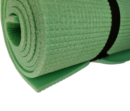Уценка - 2 сорт, каремат для йоги и фитнеса 1800×600×5мм, Junior XL, зеленый