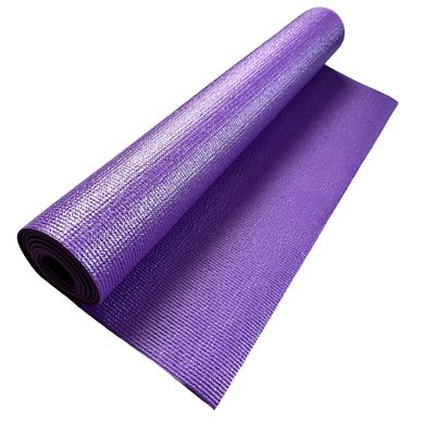 Коврик для спорта прорезиненный нескользящий для йоги, фитнеса, аэробики 1730×610×3мм, PVC, фиолетовый