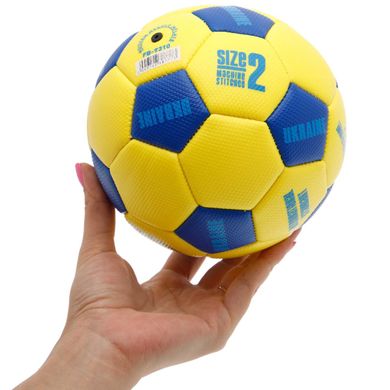 М'яч футбольний дитячий, UKRAINE International Standart №2, PU, жовтий FB-9310